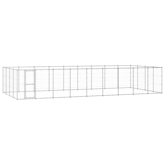 Koiran ulkohäkki galvanoitu teräs 43,56 m² - Harrastajankoti.fi