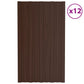 Kattopaneeli 12 kpl galvanoitu teräs ruskea 80x45 cm - Harrastajankoti.fi