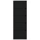 Kenkäkaappi 5 ovella musta 59x24x167 cm lastulevy - Harrastajankoti.fi