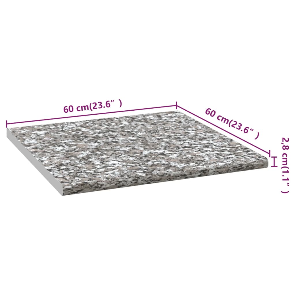 Keittiön työtaso harmaa graniittikuvio 60x60x2,8 cm lastulevy - Harrastajankoti.fi