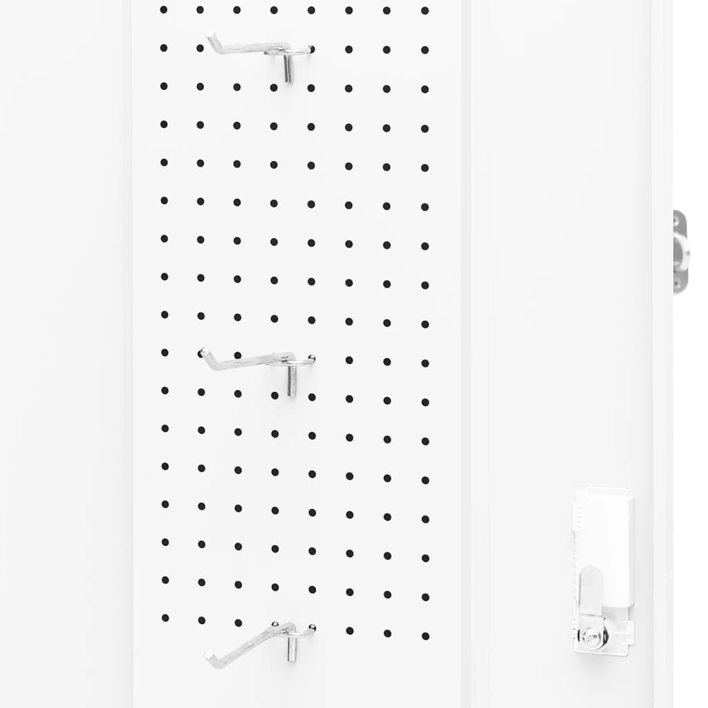 Satulakaappi valkoinen 53x53x140 cm teräs - Harrastajankoti.fi