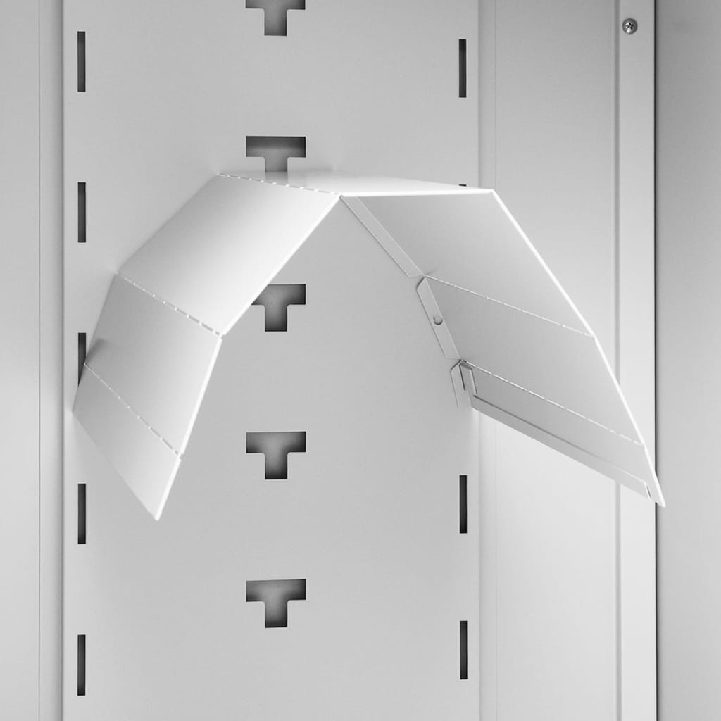 Satulakaappi vaaleanharmaa 53x53x140 cm teräs - Harrastajankoti.fi