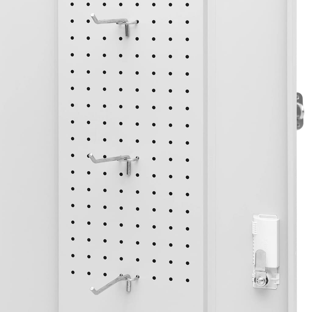 Satulakaappi vaaleanharmaa 53x53x140 cm teräs - Harrastajankoti.fi