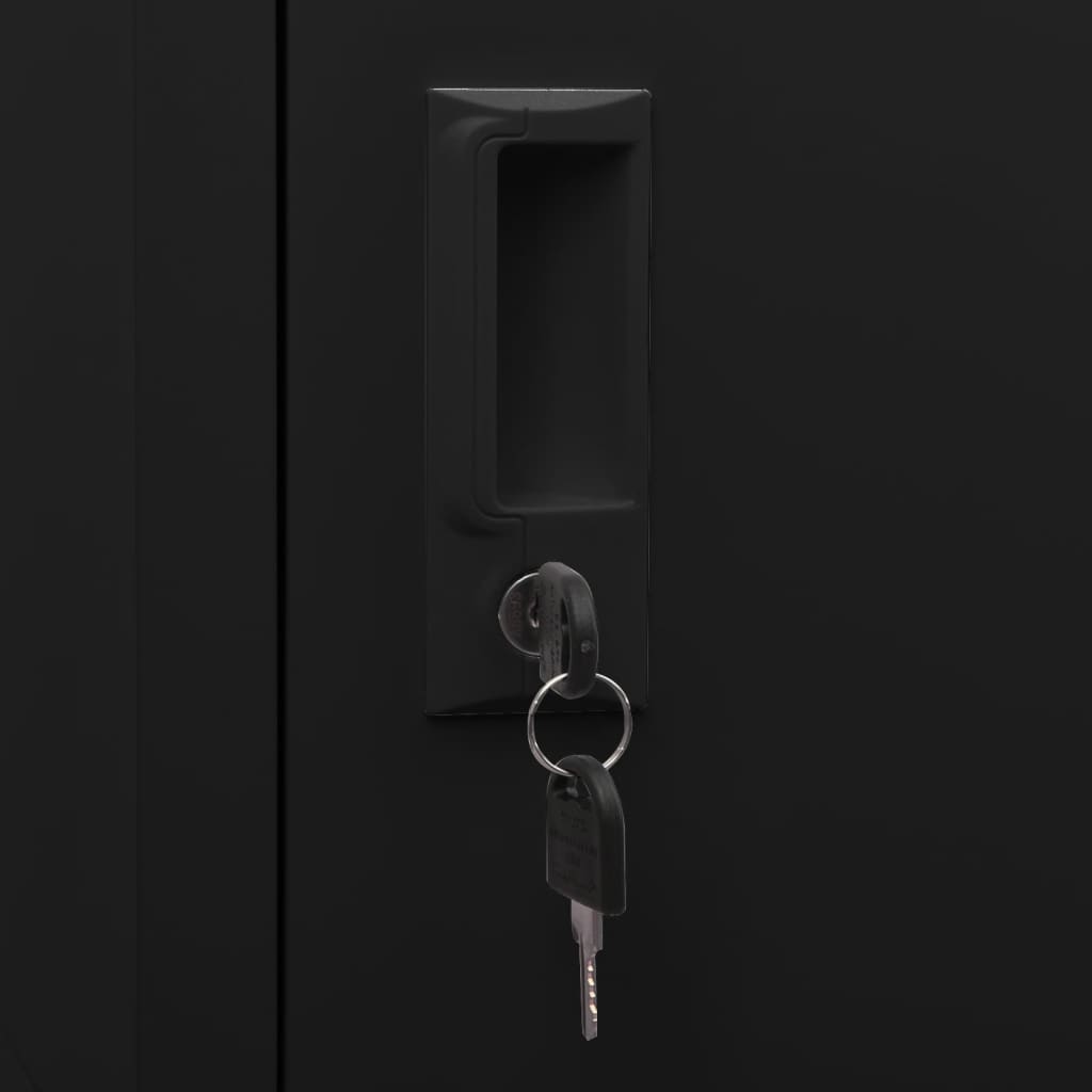 Satulakaappi musta 53x53x140 cm teräs - Harrastajankoti.fi