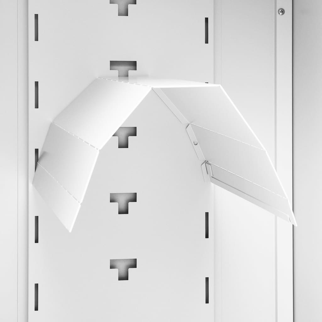 Satulakaappi valkoinen 53x53x105 cm teräs - Harrastajankoti.fi