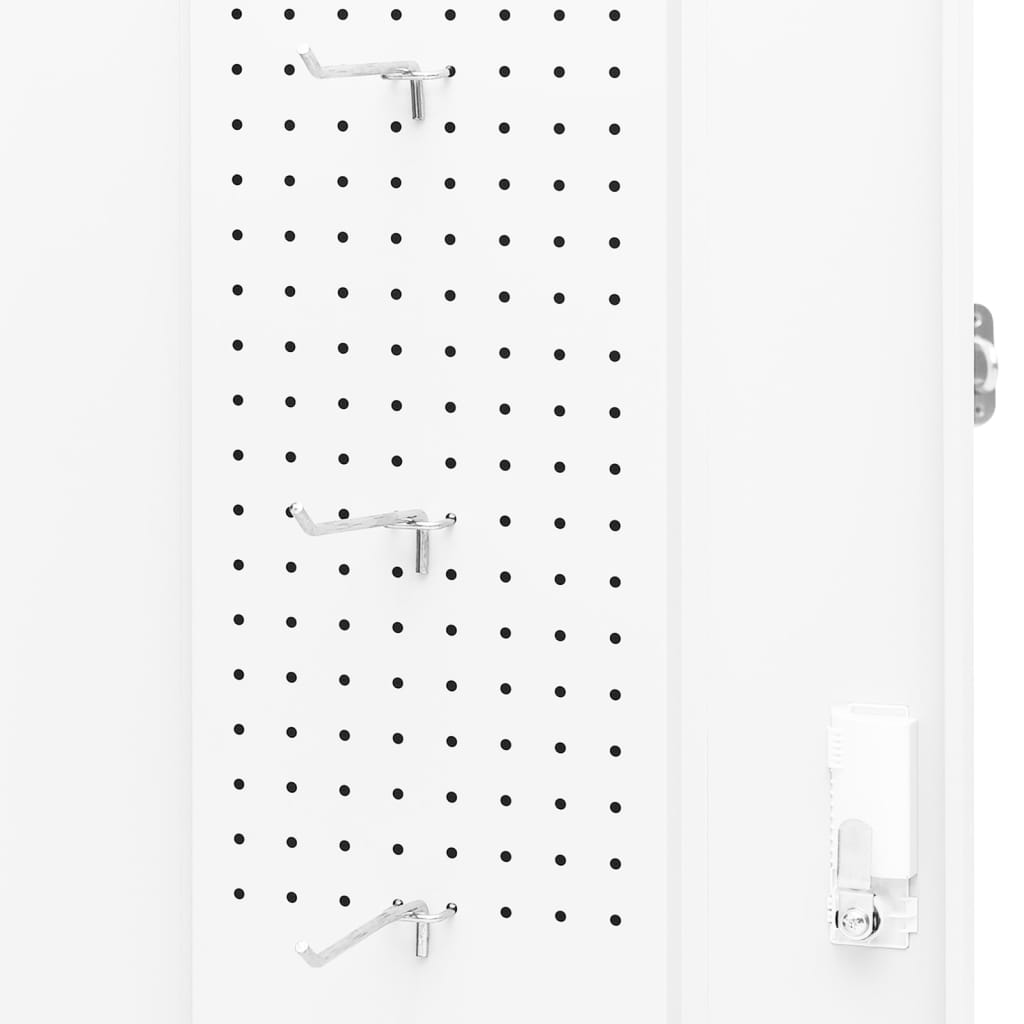 Satulakaappi valkoinen 53x53x105 cm teräs - Harrastajankoti.fi