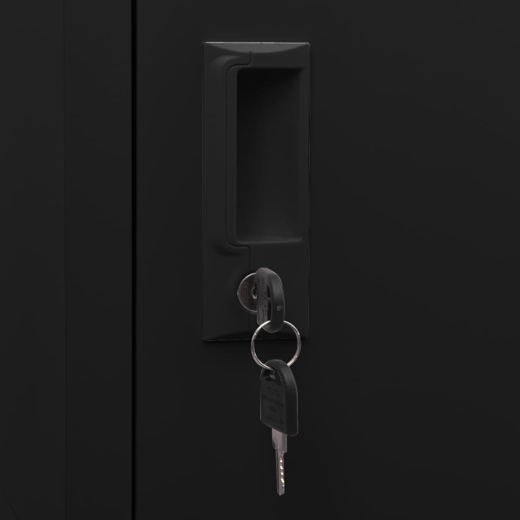 Satulakaappi musta 53x53x105 cm teräs - Harrastajankoti.fi