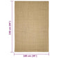 Matto luonnollinen sisal 80x150 cm - Harrastajankoti.fi