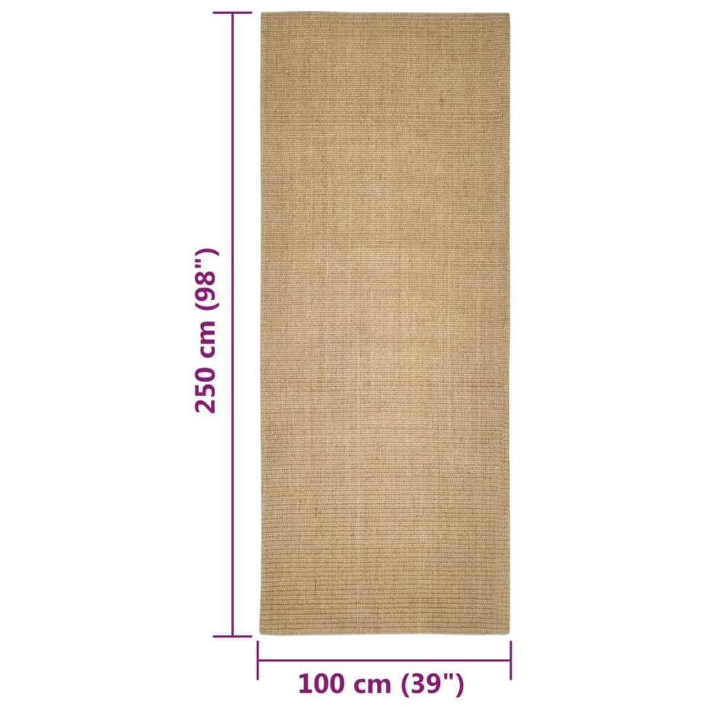 Matto luonnollinen sisal 100x250 cm - Harrastajankoti.fi