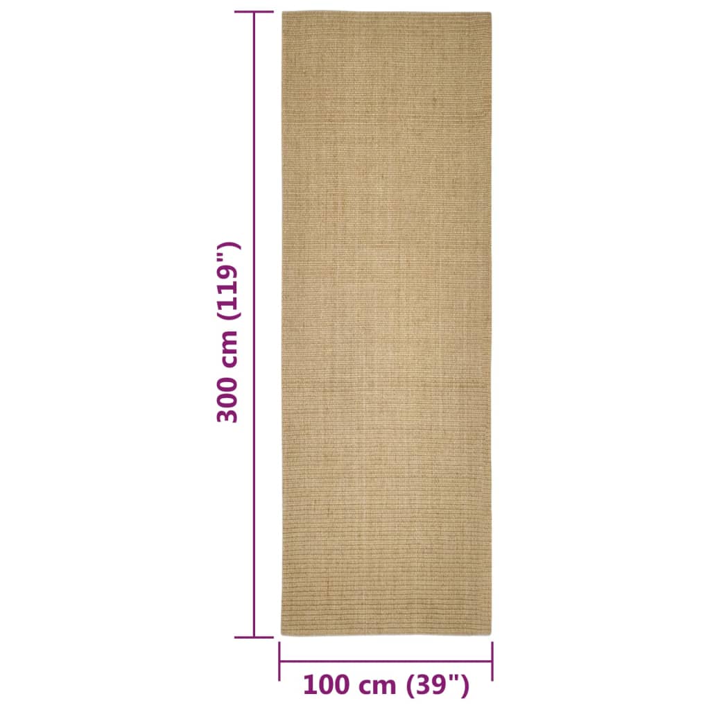 Matto luonnollinen sisal 100x100 cm - Harrastajankoti.fi