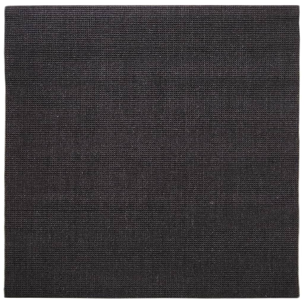 Matto luonnollinen sisal 100x100 cm musta - Harrastajankoti.fi