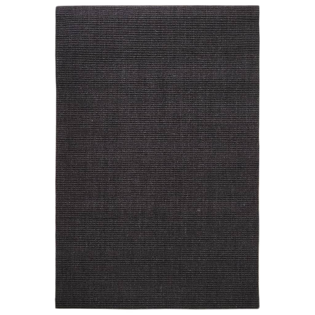 Matto luonnollinen sisal 100x150 cm musta - Harrastajankoti.fi