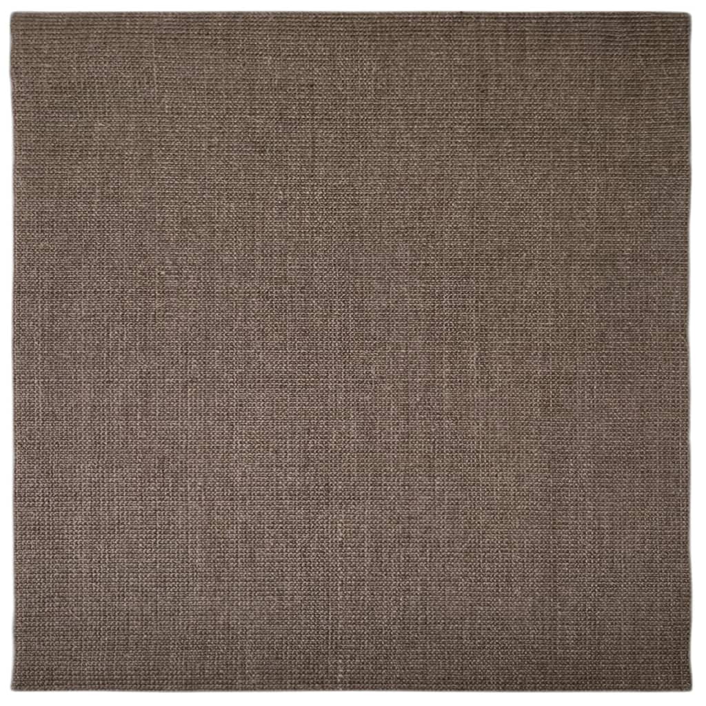 Matto luonnollinen sisal 100x100 cm ruskea - Harrastajankoti.fi