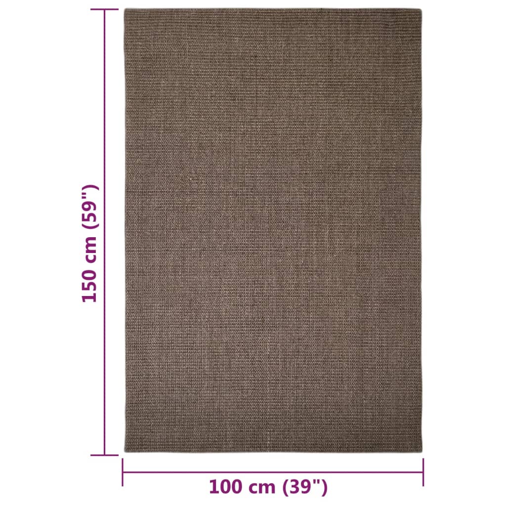Matto luonnollinen sisal 100x150 cm ruskea - Harrastajankoti.fi
