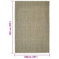Matto luonnollinen sisal 100x150 cm harmaanruskea - Harrastajankoti.fi