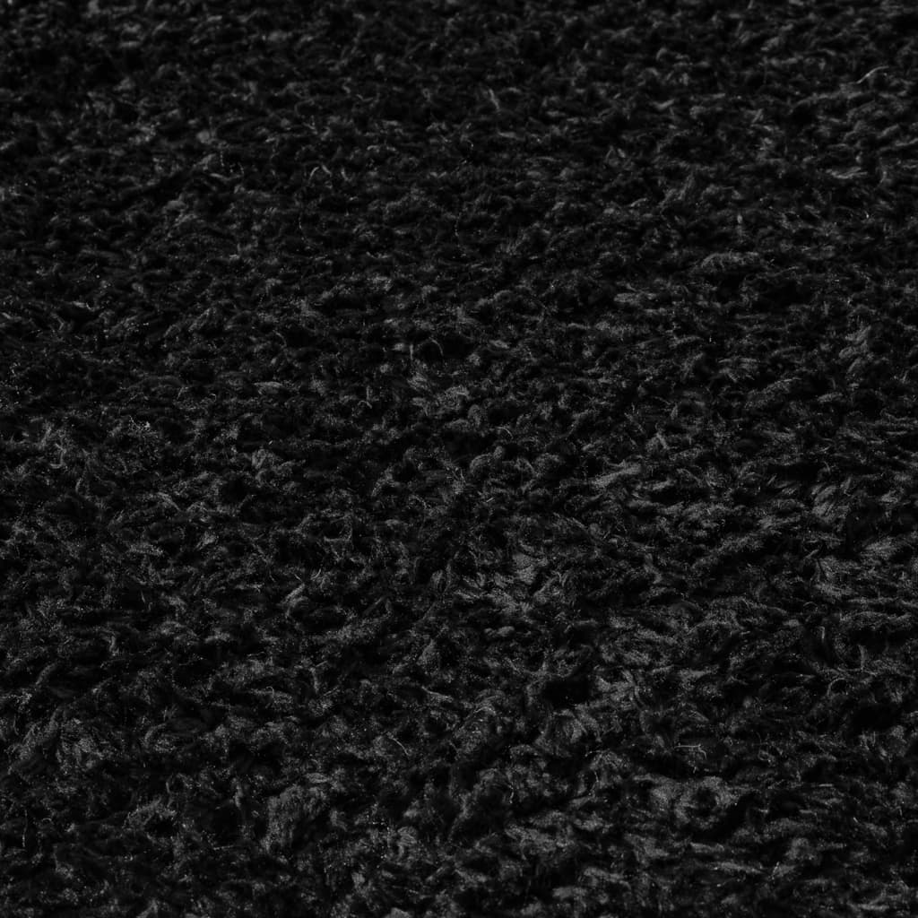 Korkeanukkainen Shaggy matto musta 80x150 cm 50 mm - Harrastajankoti.fi