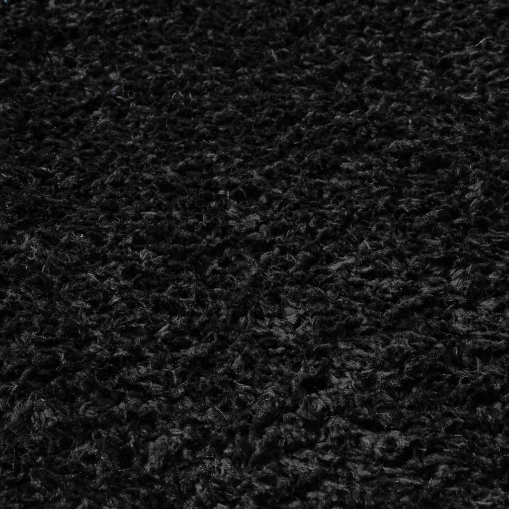 Korkeanukkainen Shaggy matto musta 120x170 cm 50 mm - Harrastajankoti.fi