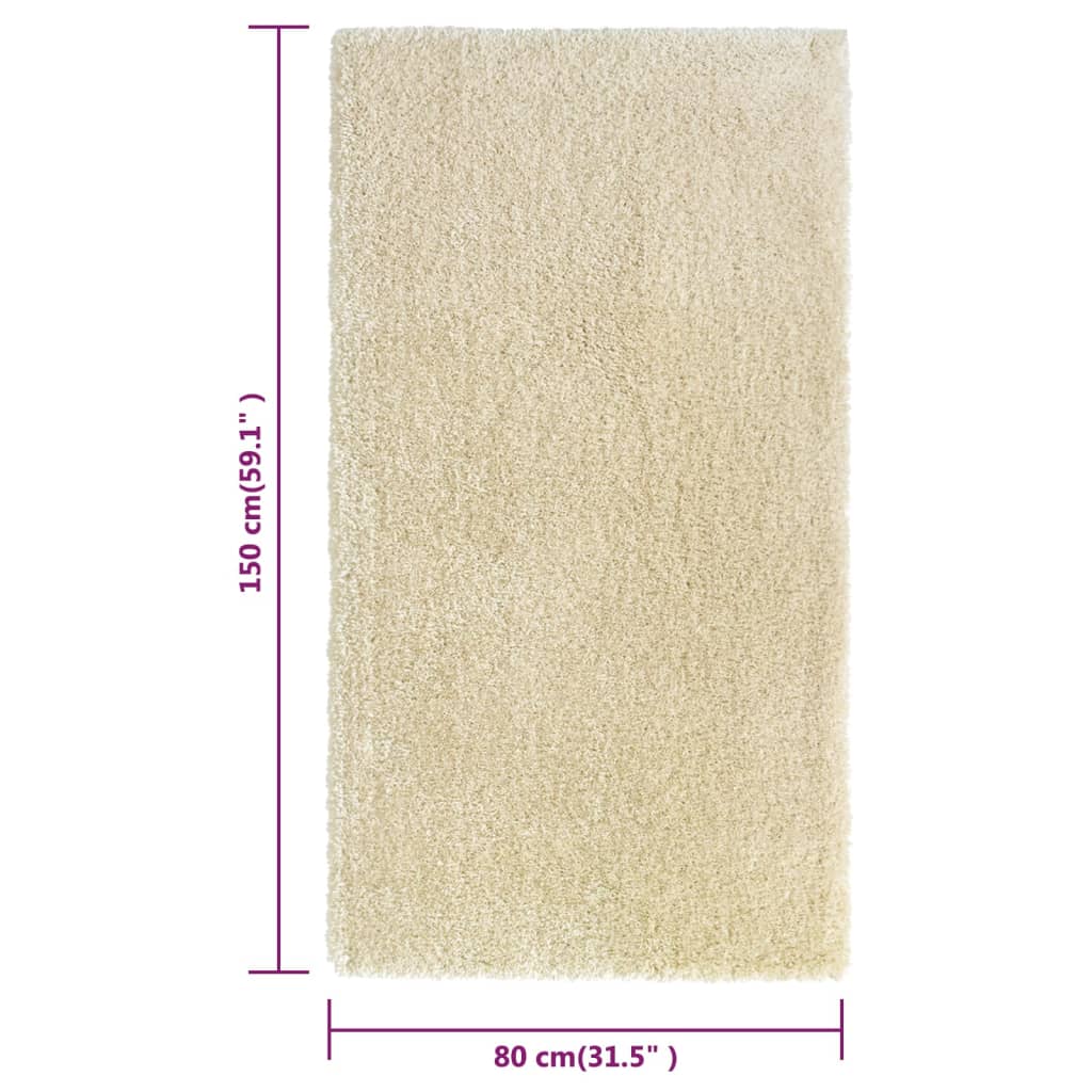 Korkeanukkainen Shaggy matto beige 80x150 cm 50 mm - Harrastajankoti.fi