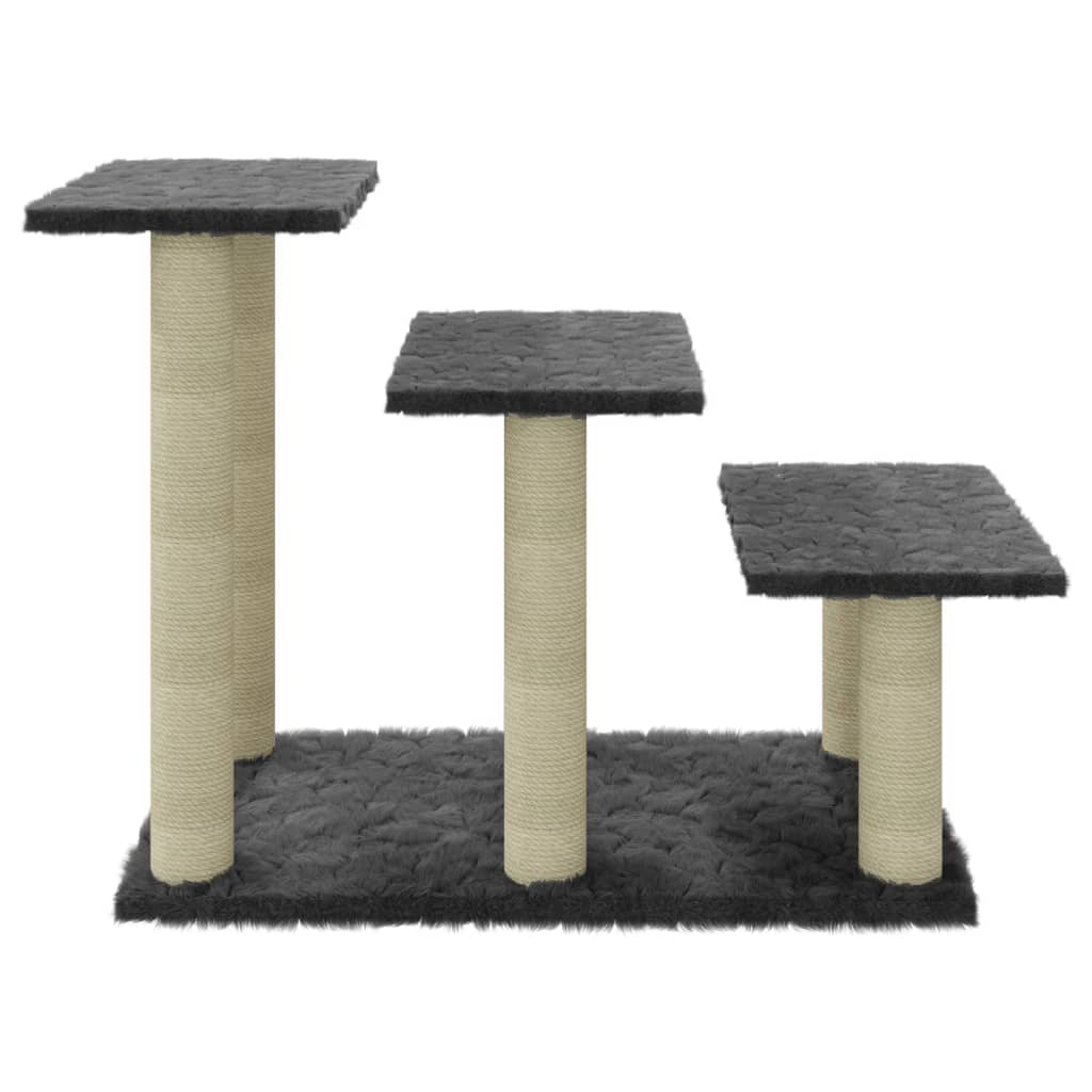 Kissan kiipeilypuu sisal- raapimispylväillä tummanharmaa 50,5cm - Harrastajankoti.fi