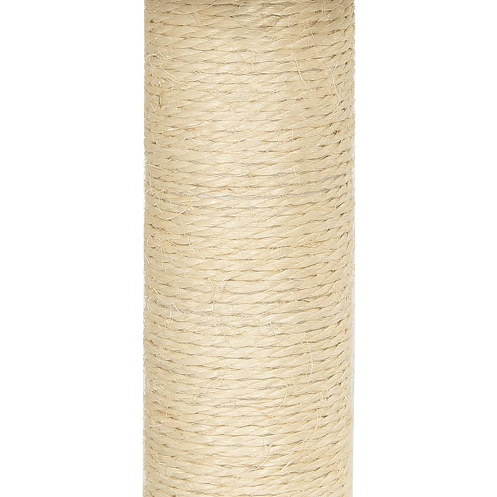 Kissan kiipeilypuu sisal- raapimispylväillä vaaleanharmaa 71 cm - Harrastajankoti.fi