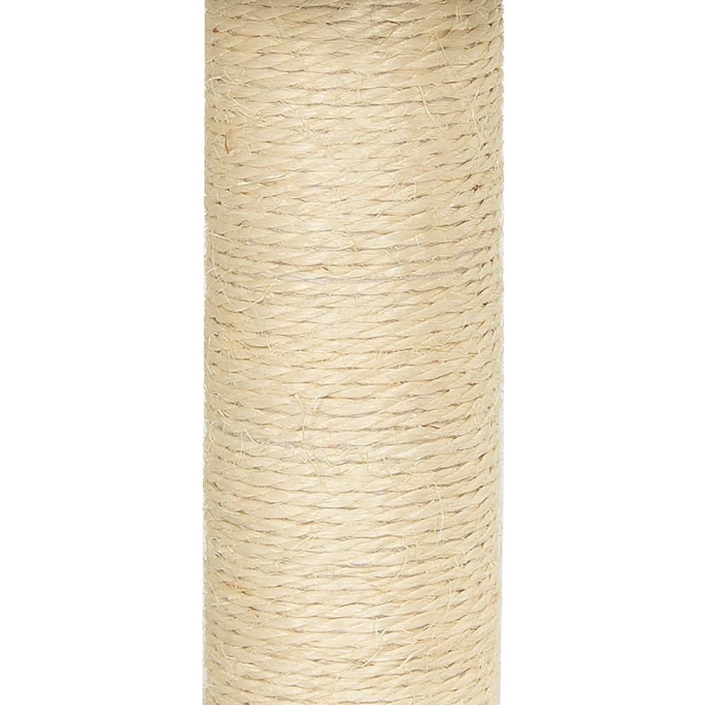 Kissan kiipeilypuu sisal- raapimispylväillä kerma 92 cm - Harrastajankoti.fi