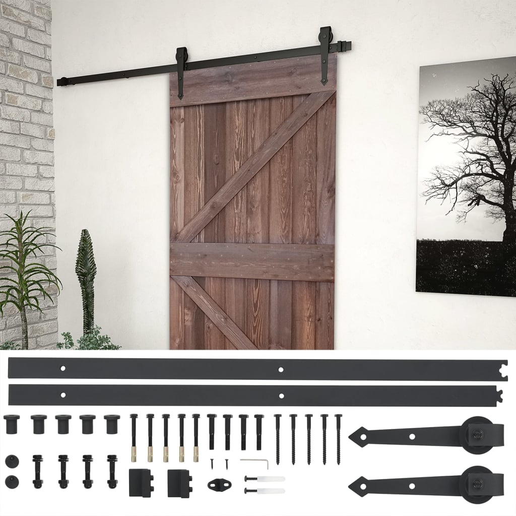 Liukuovi asennustarvikkeineen 80x210 cm mänty tummanruskea - Harrastajankoti.fi