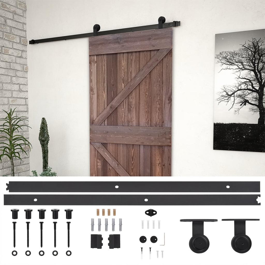 Liukuovi asennustarvikkeineen 80x210 cm mänty tummanruskea - Harrastajankoti.fi