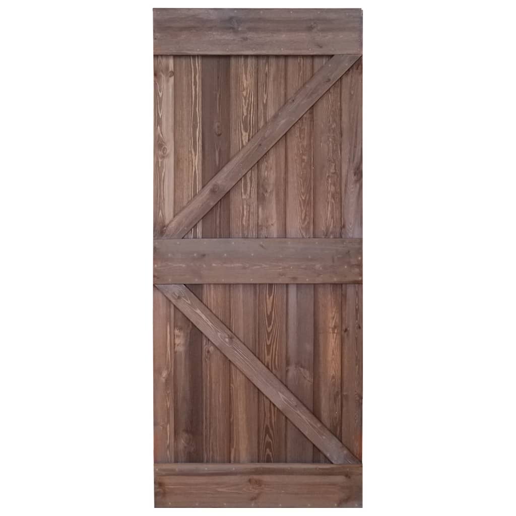 Liukuovi asennustarvikkeineen 80x210 cm mänty tummanruskea - Harrastajankoti.fi