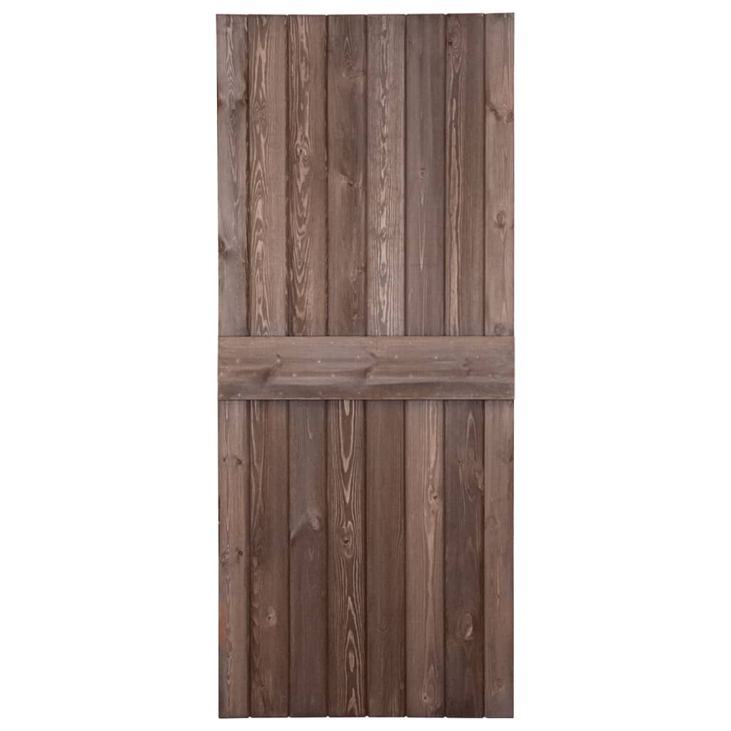 Liukuovi asennustarvikkeineen 80x210 cm mänty tummanruskea - Harrastajankoti.fi