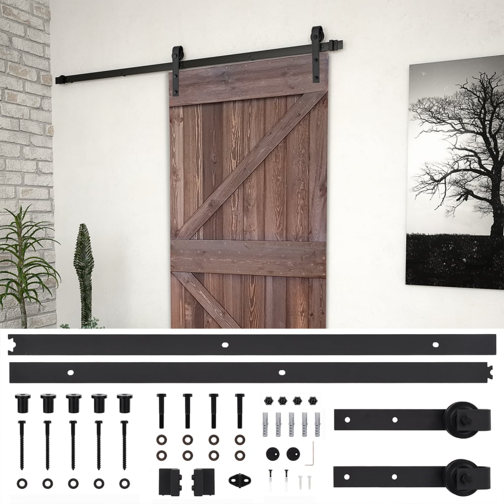 Liukuovi asennustarvikkeineen 80x210 cm mänty tummanruskea - Harrastajankoti.fi