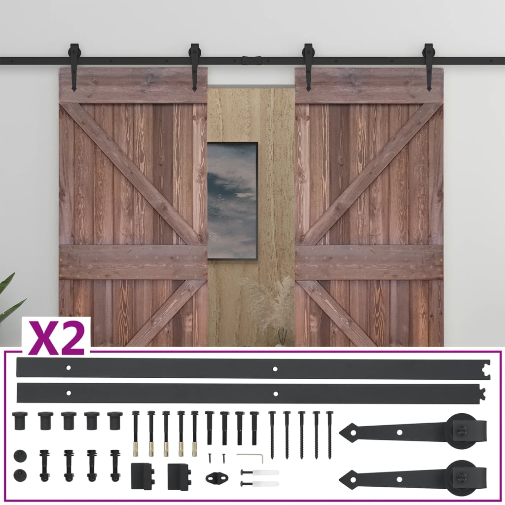 Liukuovi asennustarvikkeineen 80x210 cm mänty tummanruskea - Harrastajankoti.fi