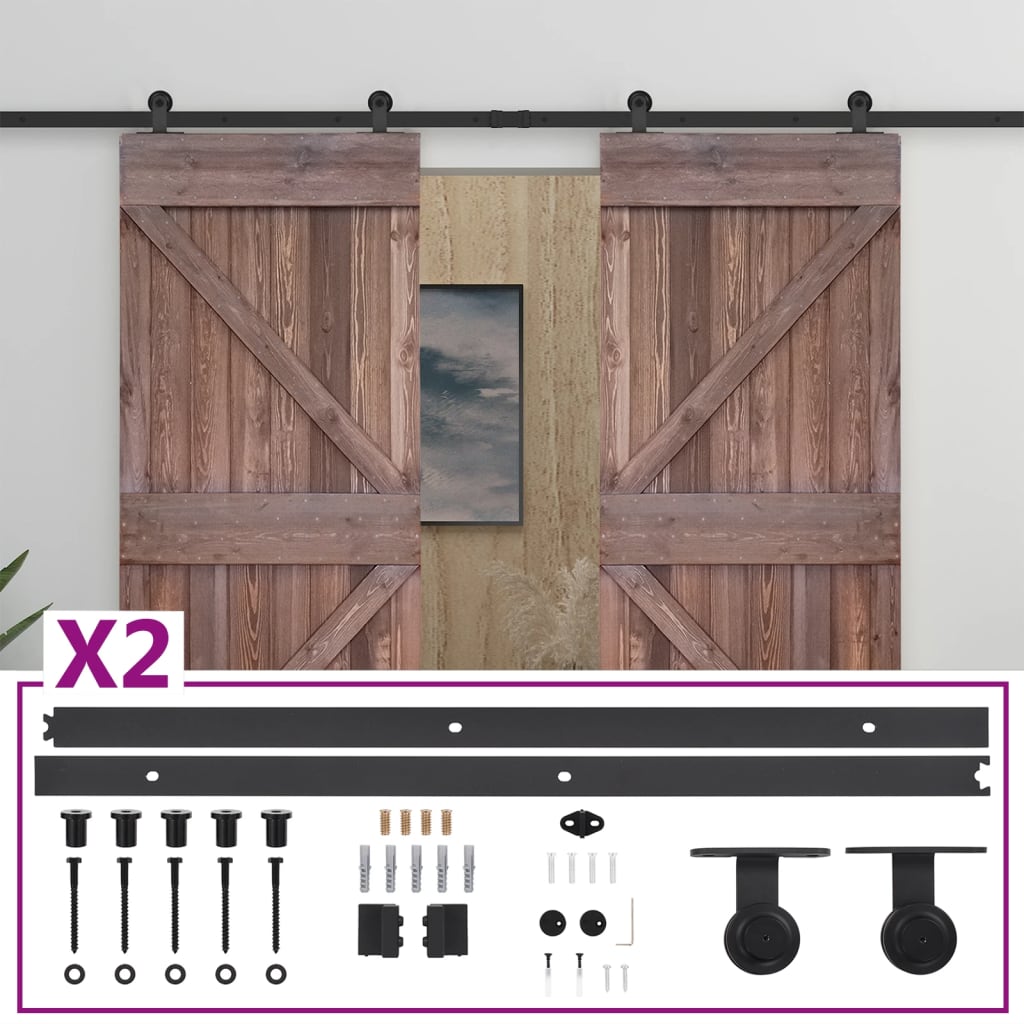 Liukuovi asennustarvikkeineen 80x210 cm mänty tummanruskea - Harrastajankoti.fi