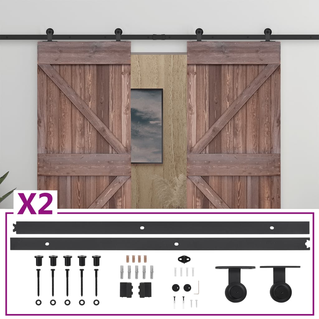 Liukuovi asennustarvikkeineen 80x210 cm mänty tummanruskea - Harrastajankoti.fi