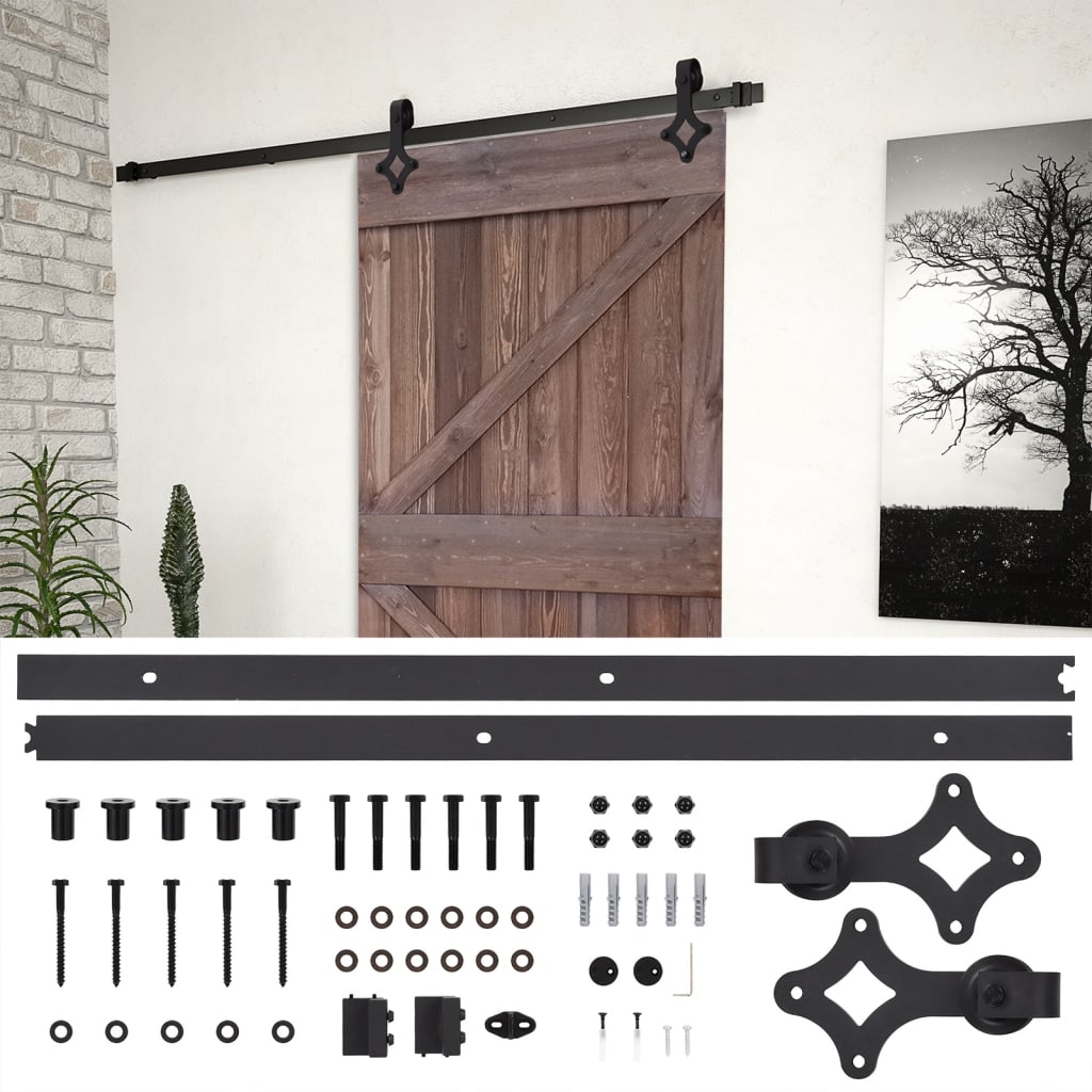 Liukuovi asennustarvikkeineen 90x210 cm mänty tummanruskea - Harrastajankoti.fi