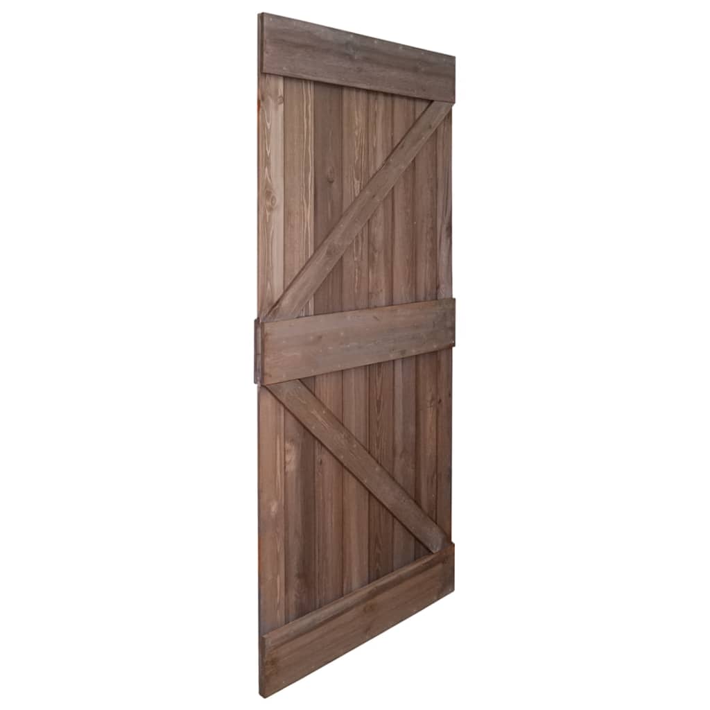 Liukuovi asennustarvikkeineen 90x210 cm mänty tummanruskea - Harrastajankoti.fi