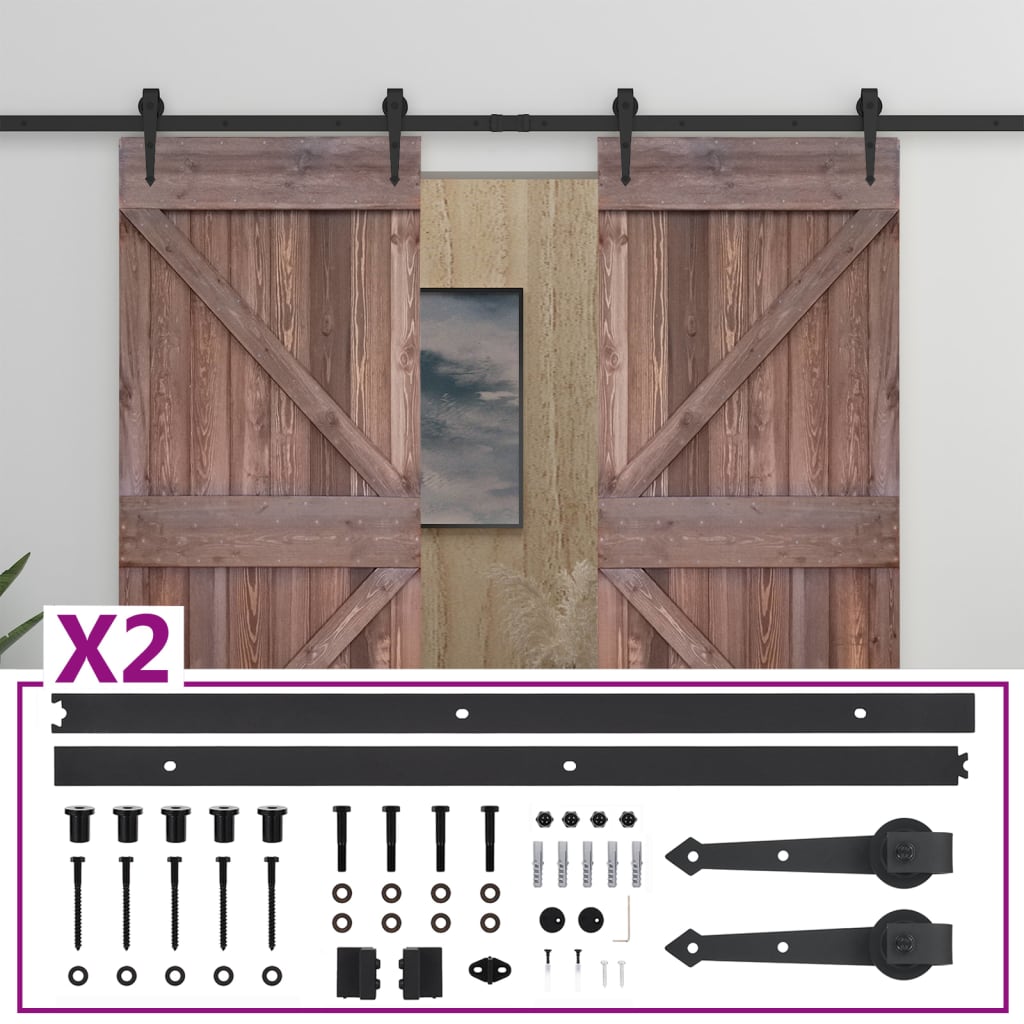 Liukuovi asennustarvikkeineen 90x210 cm mänty tummanruskea - Harrastajankoti.fi