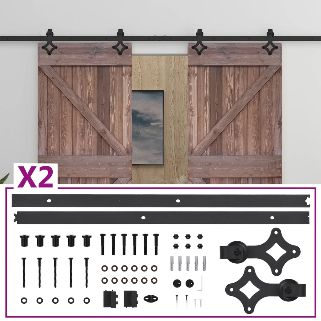 Liukuovi asennustarvikkeineen 90x210 cm mänty tummanruskea - Harrastajankoti.fi