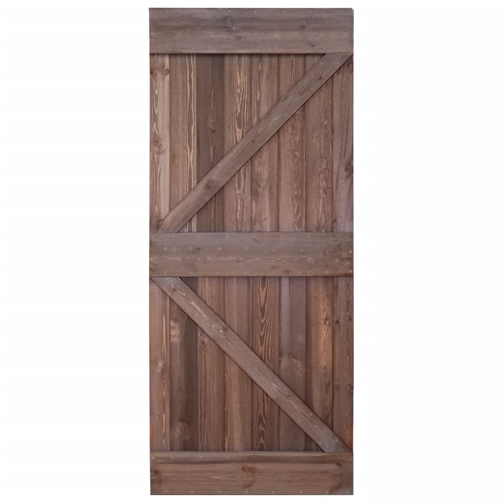 Liukuovi asennustarvikkeineen 90x210 cm mänty tummanruskea - Harrastajankoti.fi