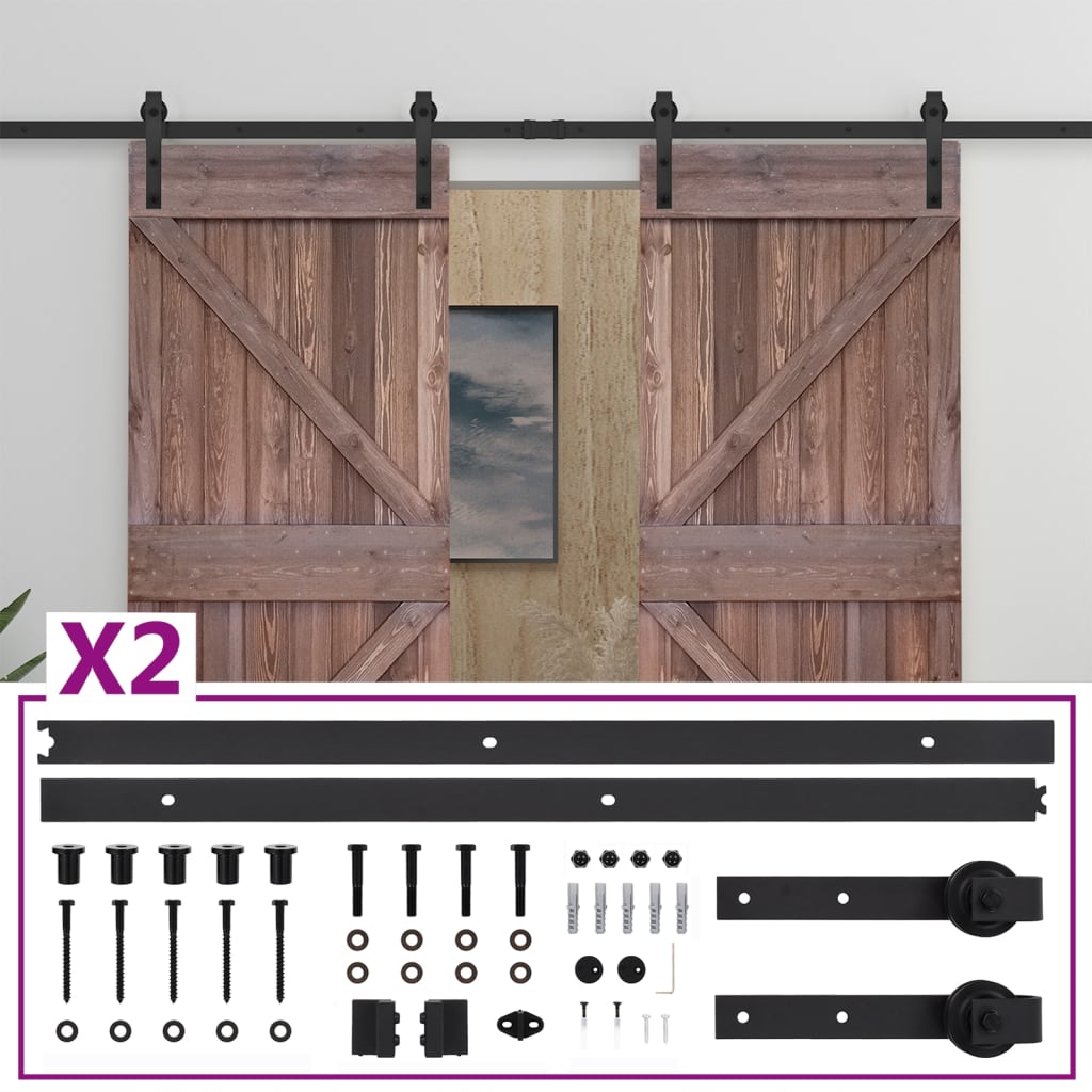 Liukuovi asennustarvikkeineen 90x210 cm mänty tummanruskea - Harrastajankoti.fi