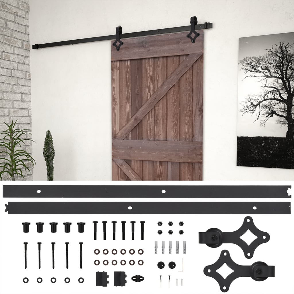 Liukuovi asennustarvikkeineen 100x210 cm mänty tummanruskea - Harrastajankoti.fi