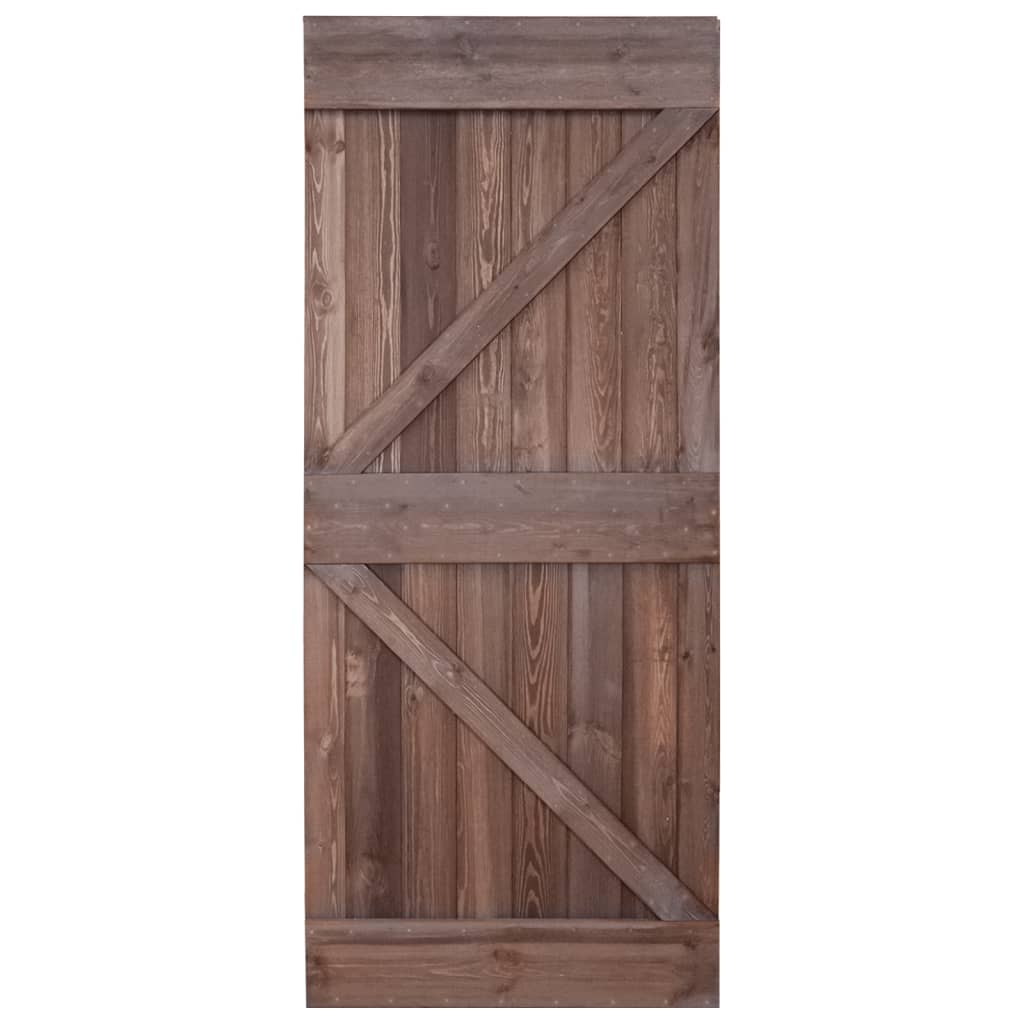 Liukuovi asennustarvikkeineen 100x210 cm mänty tummanruskea - Harrastajankoti.fi