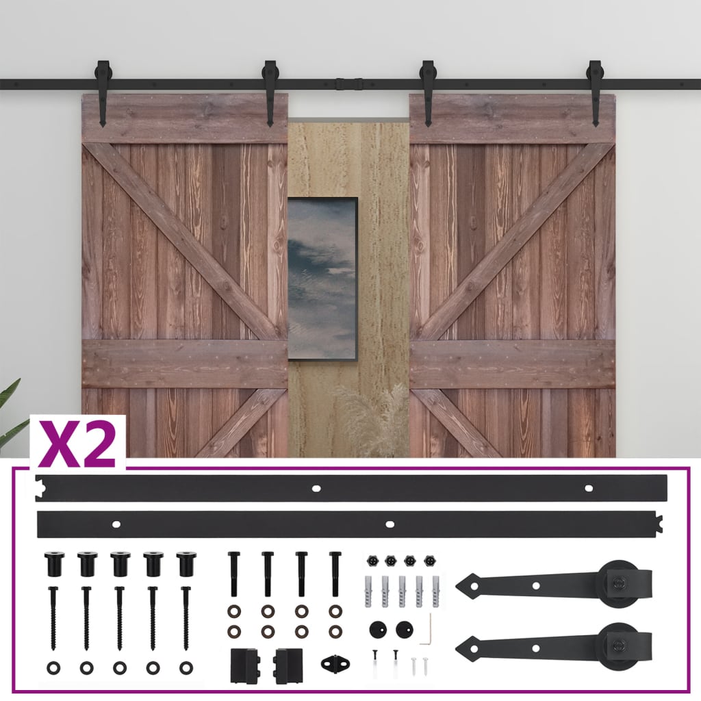 Liukuovi asennustarvikkeineen 100x210 cm mänty tummanruskea - Harrastajankoti.fi