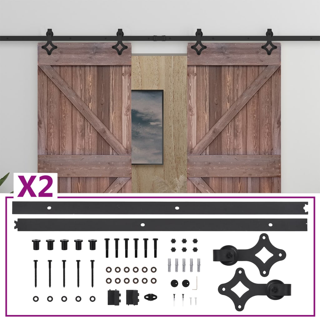 Liukuovi asennustarvikkeineen 100x210 cm mänty tummanruskea - Harrastajankoti.fi