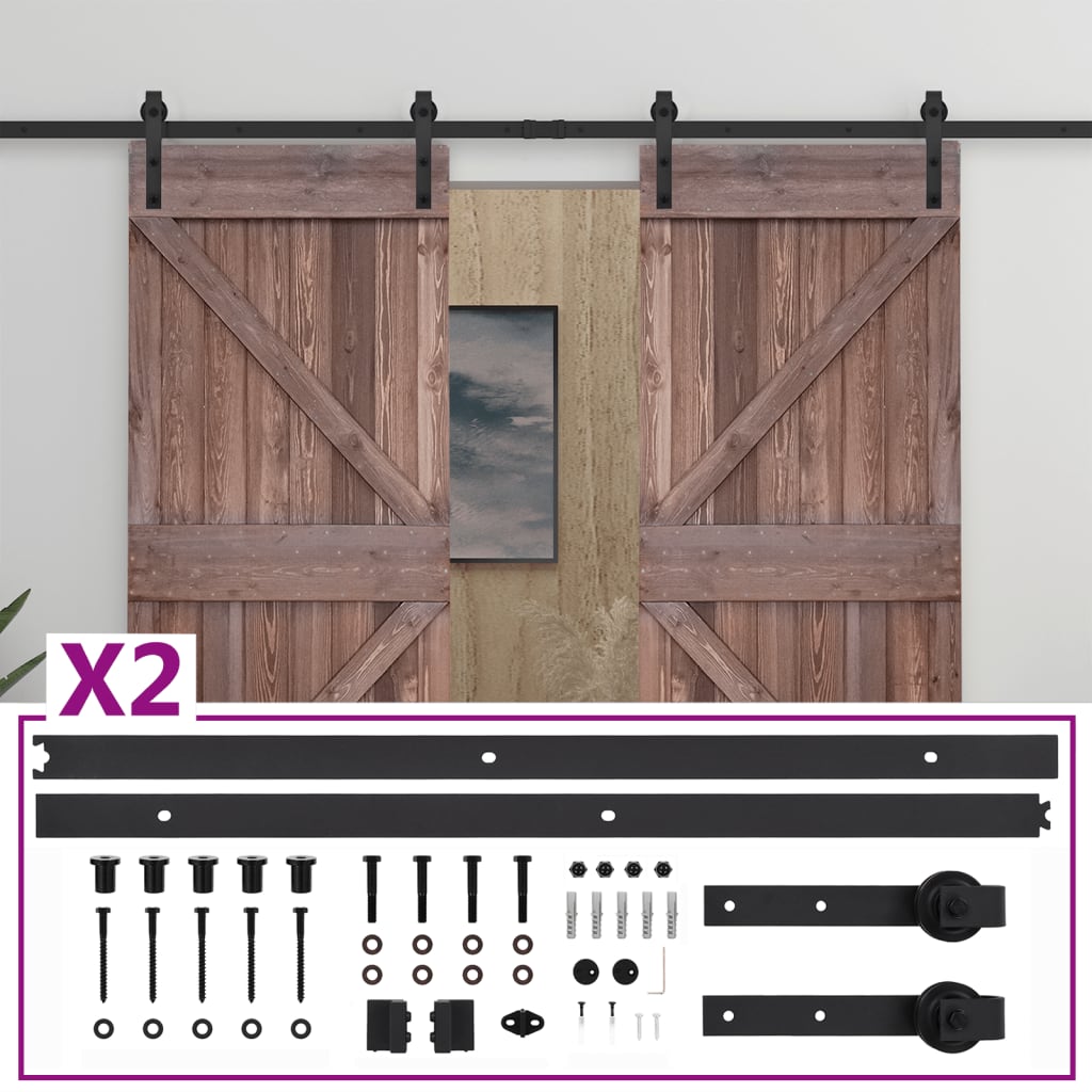 Liukuovi asennustarvikkeineen 100x210 cm mänty tummanruskea - Harrastajankoti.fi