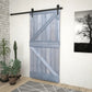 Liukuovi asennustarvikkeineen 100x210 cm täysi mänty harmaa - Harrastajankoti.fi