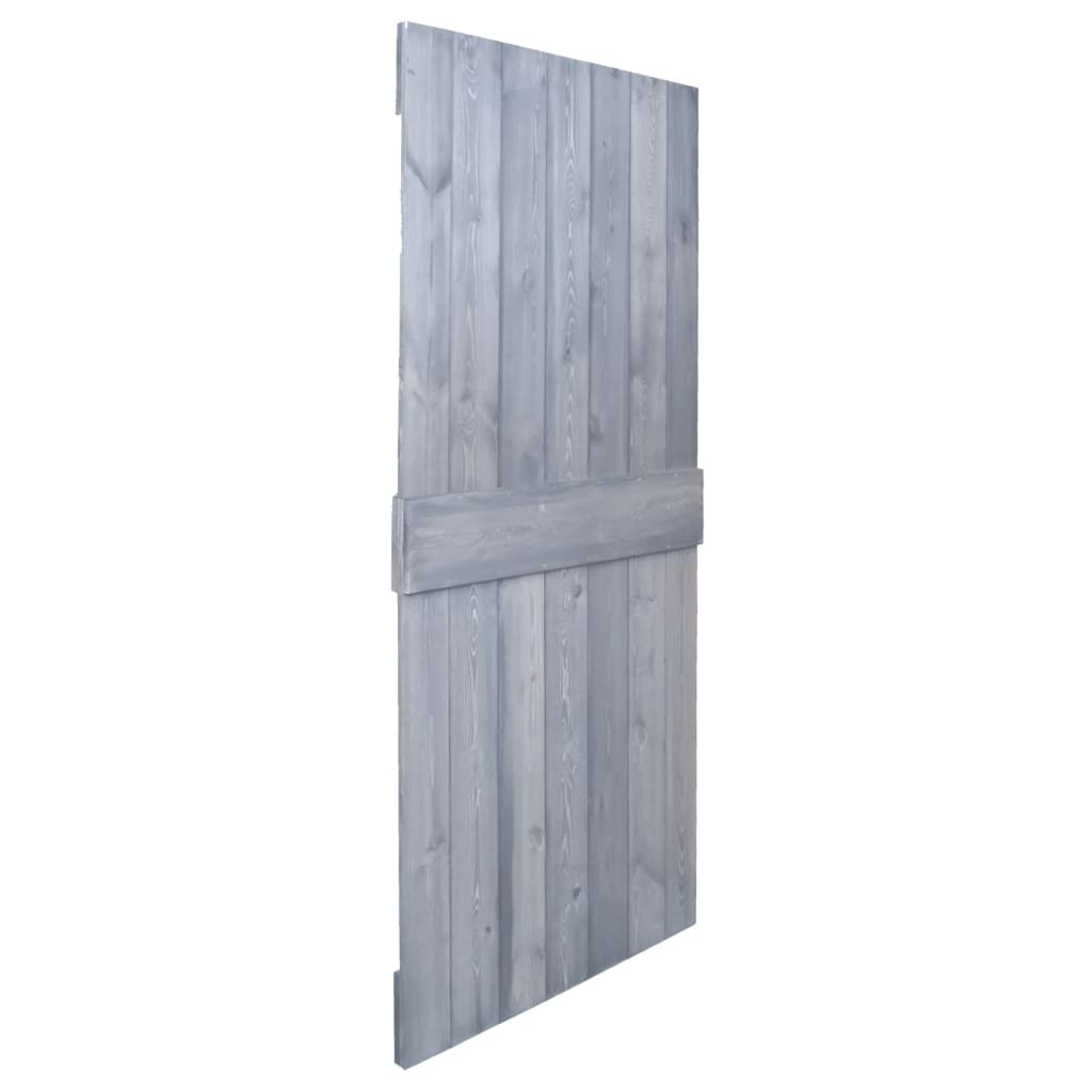 Liukuovi asennustarvikkeineen 100x210 cm täysi mänty harmaa - Harrastajankoti.fi