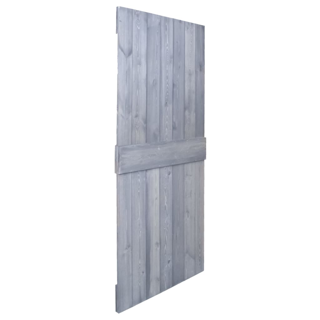 Liukuovi asennustarvikkeineen 100x210 cm täysi mänty harmaa - Harrastajankoti.fi