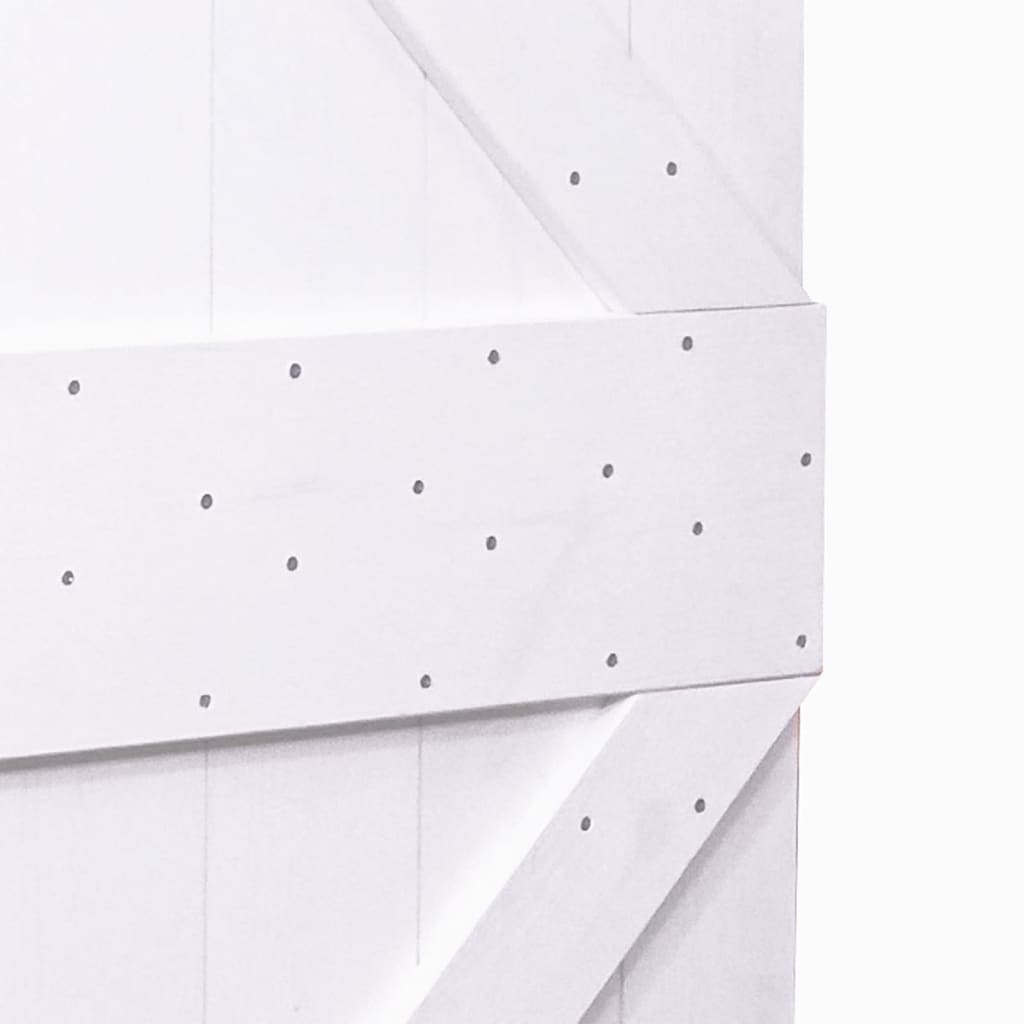 Liukuovi asennustarvikkeineen 80x210 cm täysi mänty valkoinen - Harrastajankoti.fi