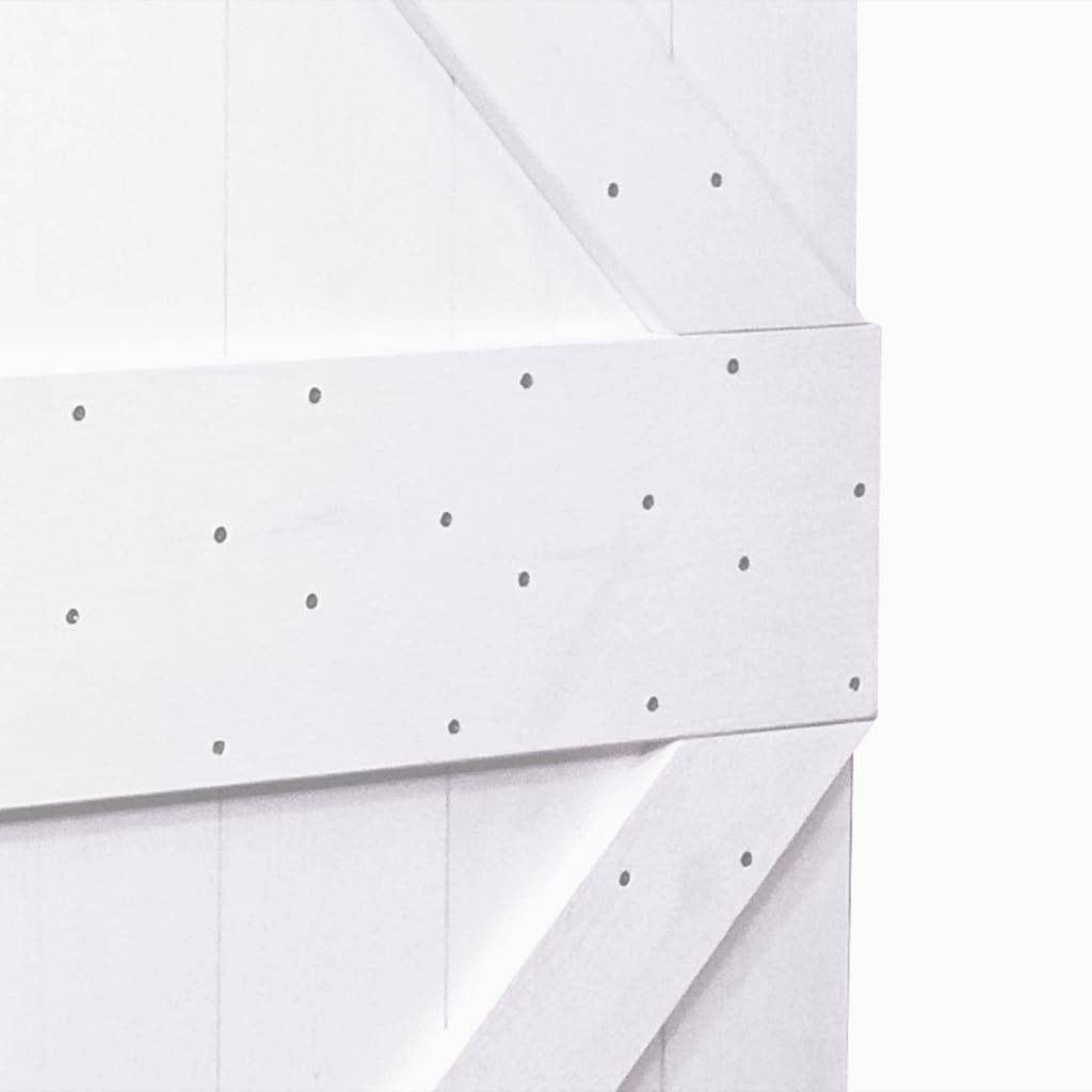 Liukuovi asennustarvikkeineen 90x210 cm täysi mänty valkoinen - Harrastajankoti.fi