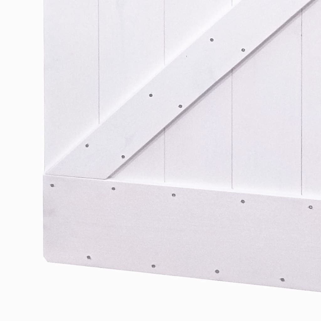 Liukuovi asennustarvikkeineen 90x210 cm täysi mänty valkoinen - Harrastajankoti.fi